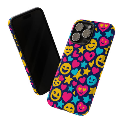 Vibrant Emoji Protective Phone Case with 3D Wrap Design for Fun Style and Robust Protection Compatible with iPhone 13, 14, 15 & 16 – All Models Including Pro, Pro Max & Plus