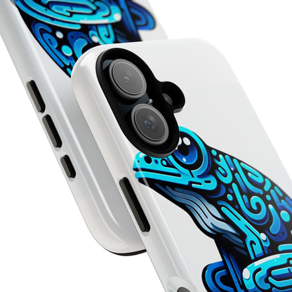 Vibrant Blue Frog 3D Wrap Phone Case for Unique Accessories Retro Style Compatible with iPhone 13, 14, 15 & 16 – All Models Including Pro, Pro Max & Plus