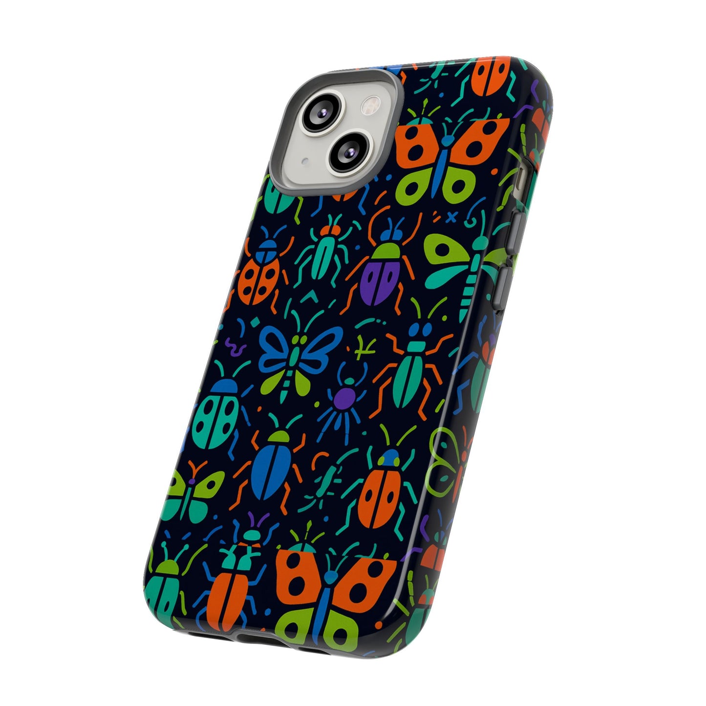 vibrant 3d insect phone case colourful stylish protective cover unique design for men and women compatible with iphone 13, 14, 15 & 16 – all models including pro, pro max & plus