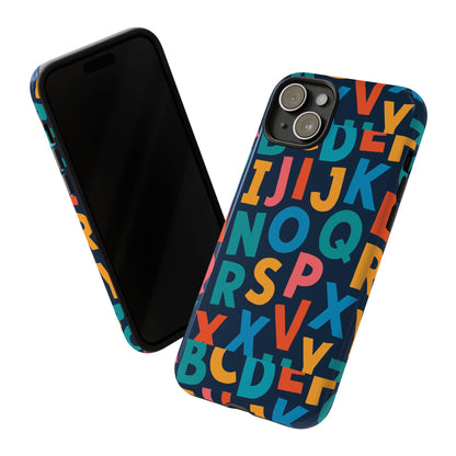 Multicolour 3D Letter Print Protective Phone Case for Creative Style and Individuality Compatible with iPhone 13, 14, 15 & 16 – all models including Pro, Pro Max & Plus