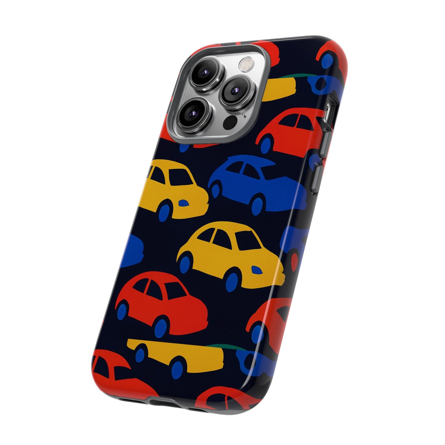 multicolour 3d car design protective phone case stylish accessory for unique expression compatible with iphone 13, 14, 15 & 16 – all models including pro, pro max & plus