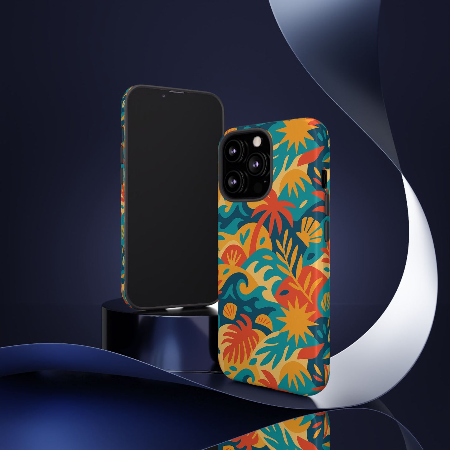 vibrant tropical phone case for stylish protection with 3d wrap design – unisex fashion accessory compatible with iphone 13, 14, 15 & 16 – all models including pro, pro max & plus