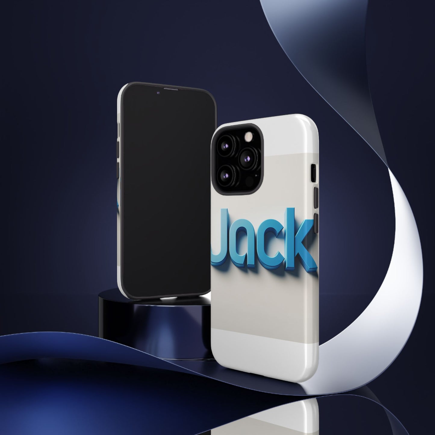 vibrant blue 3d text phone case for stylish protection, unique retro design for men and women, compatible with iphone 13, 14, 15 & 16 – all models including pro, pro max & plus