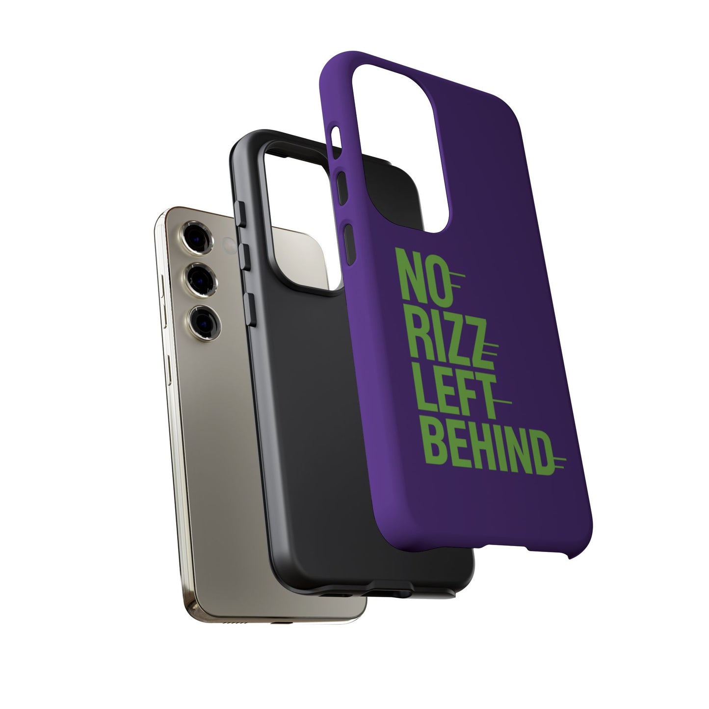 tough phone case - no rizz left behind - durable, stylish protection for active lifestyles - impact-resistant, dual layer, shock-absorbing tpu - perfect gift for tech lovers