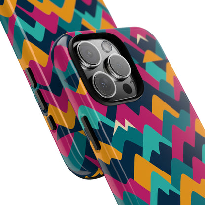 Vibrant 3D Geometric Protective Phone Case for Unisex, Stylish Smartphone Accessory with Playful Design, Compatible with iPhone 13, 14, 15 & 16 – all models including Pro, Pro Max & Plus