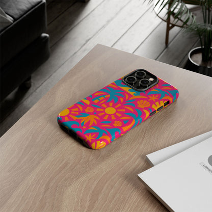 Vibrant Tropical 3D Wrap Design Protective Phone Case with Retro Style – Bold Accessory for Self-Expression Compatible with iPhone 13, 14, 15 & 16 – all models including Pro, Pro Max & Plus