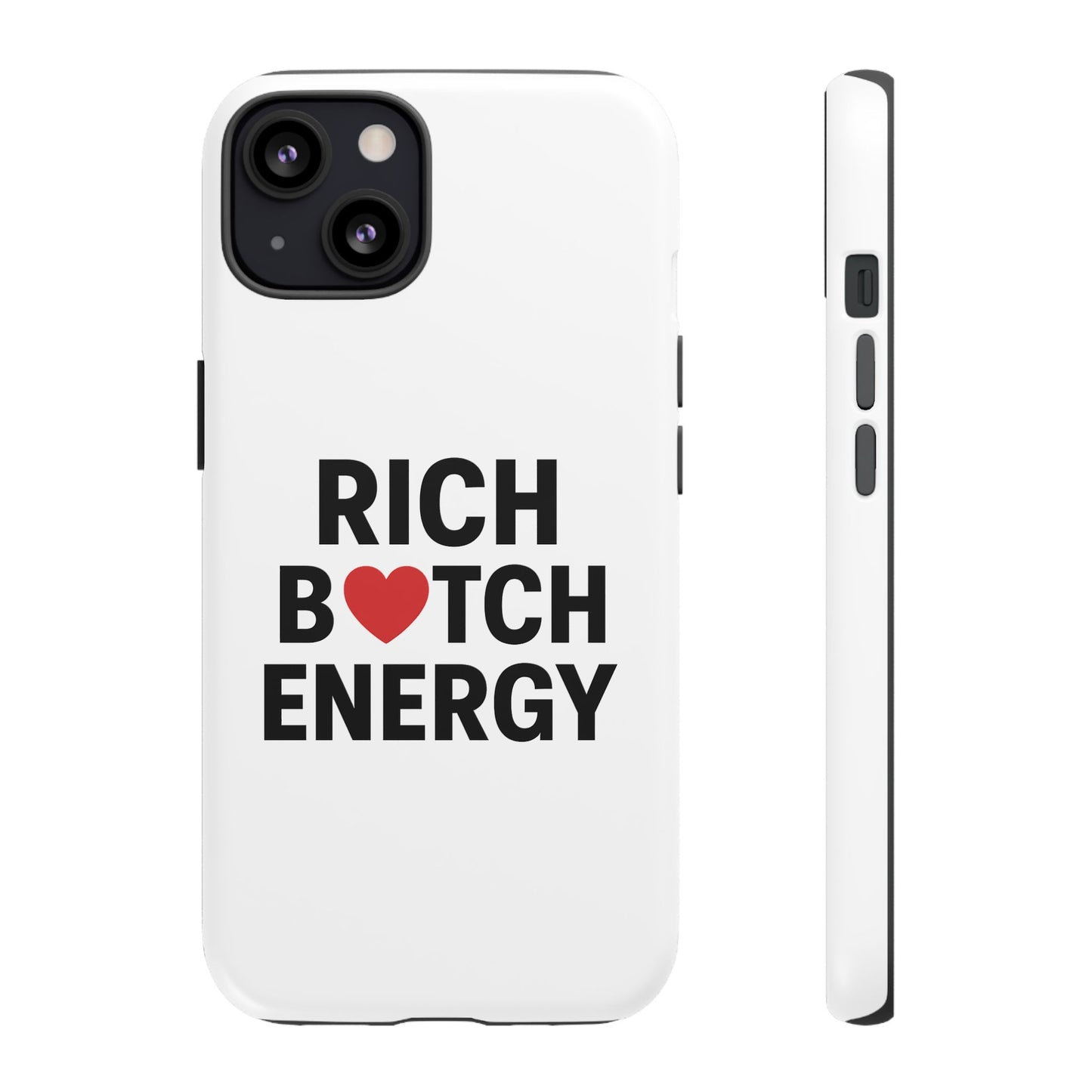 rich bitch energy phone case - tough, stylish protection for confident individuals