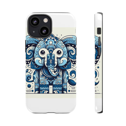 Vibrant 3D Elephant Print Protective Phone Case with Colourful Graphic Design – Stylish Accessory Compatible with iPhone 13, 14, 15 & 16 – all models including Pro, Pro Max & Plus