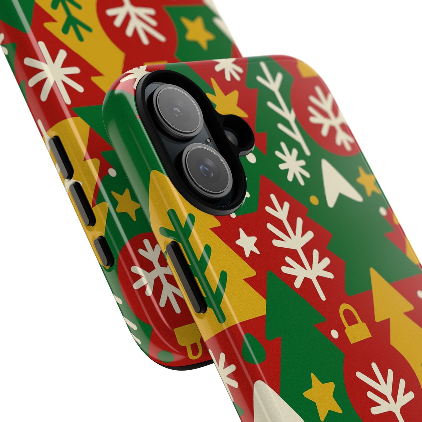 multicolour christmas tree 3d wrap phone case - fun festive holiday design for unique accessories compatible with iphone 13, 14, 15 & 16 - all models including pro, pro max & plus