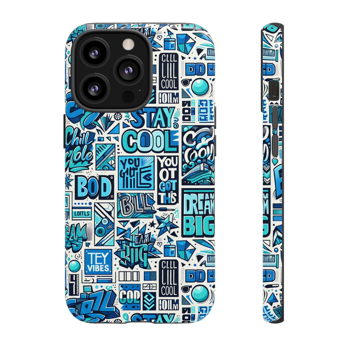 blue pattern image 10 phone case for men women shockproof protective cover with 3d wrap design and uv protection