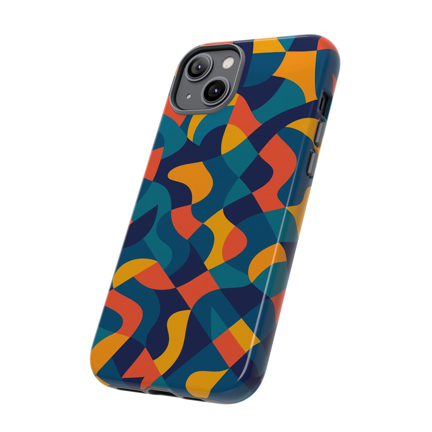 vibrant multicolour abstract phone case for stylish protection compatible with iphone 13, 14, 15 & 16 – all models including pro, pro max & plus