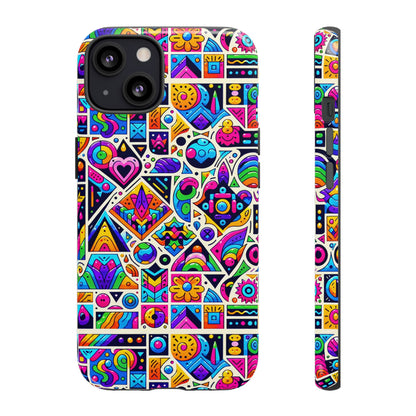 Pattern Image 4 Vibrant Anime Retro Shockproof Phone Case for Men Women