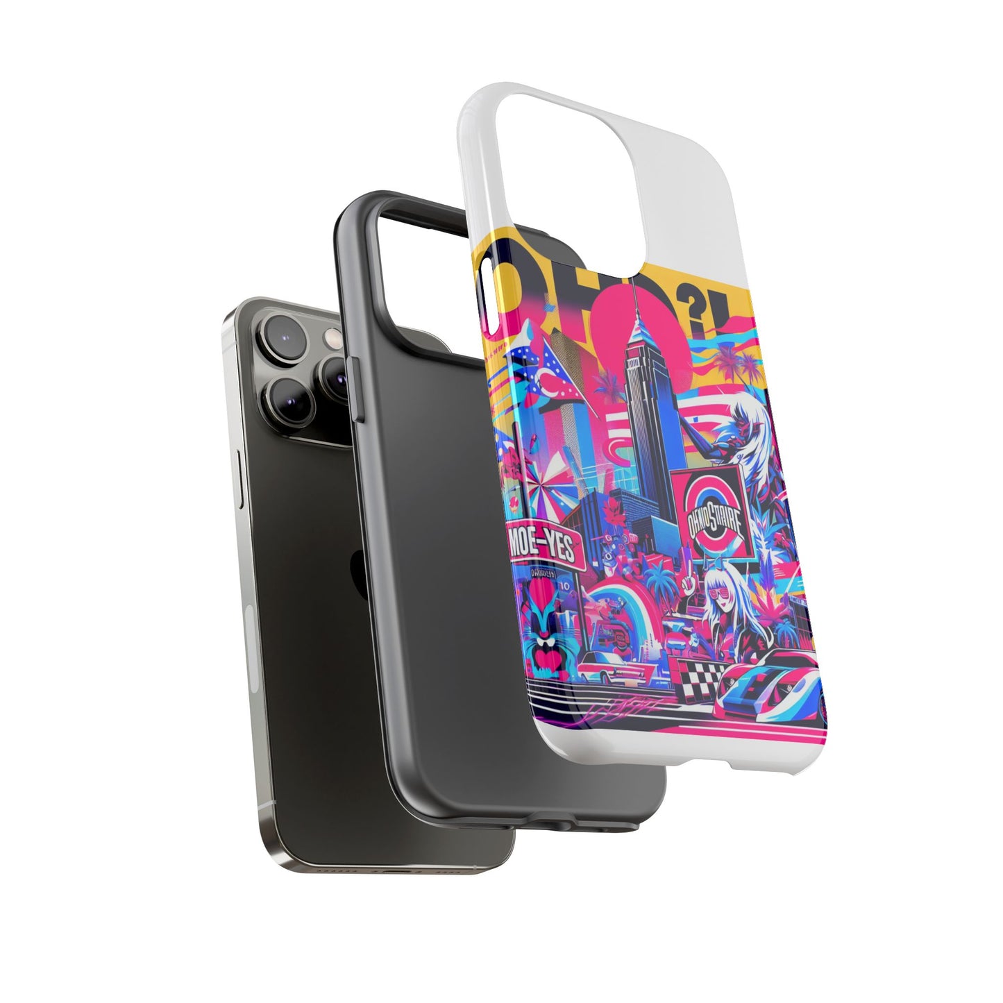 ohio more like oh-yes protective phone case for smartphones, 3d wrap design, uv protected, shock absorbing, ideal gift for anime and comic lovers