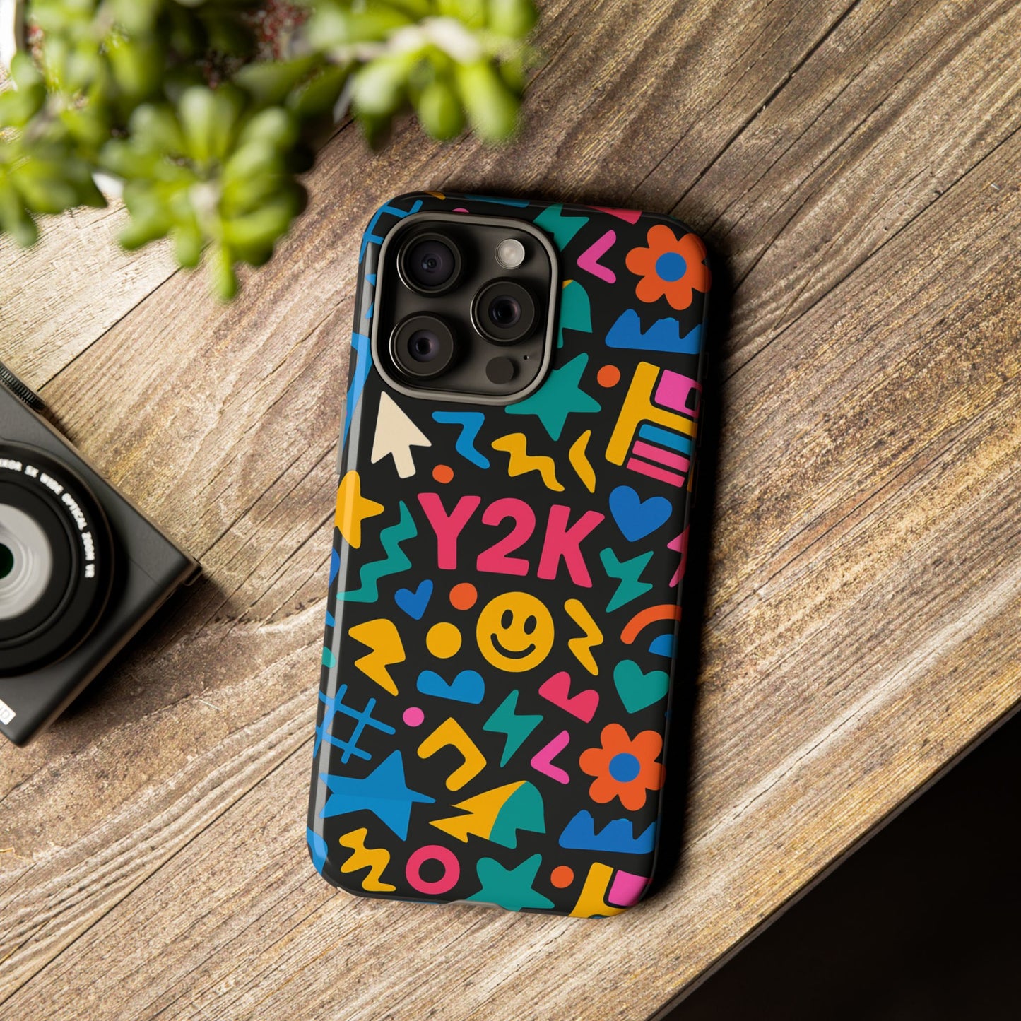 vibrant y2k design 3d wrap protective phone case for unique style and fashion accessory compatible with iphone 13, 14, 15 & 16 – all models including pro, pro max & plus