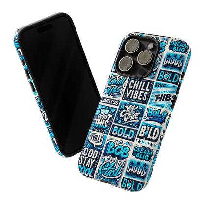 Blue Pattern Image 8 Vibrant 3D Wrap Phone Case for Men Women Shock Absorbing Durable Silicone Cover with UV Protection