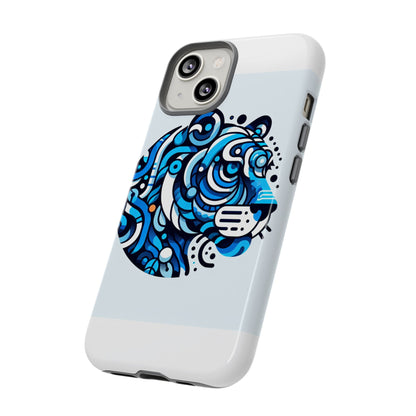 Vibrant 3D Wrap Protective Phone Case with Unique Blue Lion Design for Stylish Expression and Fun Accessories Compatible with iPhone 13, 14, 15 & 16 – all models including Pro, Pro Max & Plus