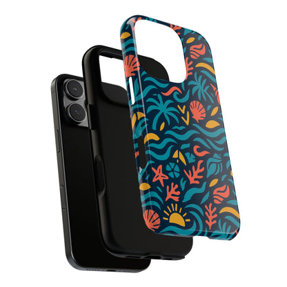 Vibrant Tropical Pattern Phone Case with 3D Design for Stylish Protection Compatible with iPhone 13, 14, 15 & 16 – all models including Pro, Pro Max & Plus