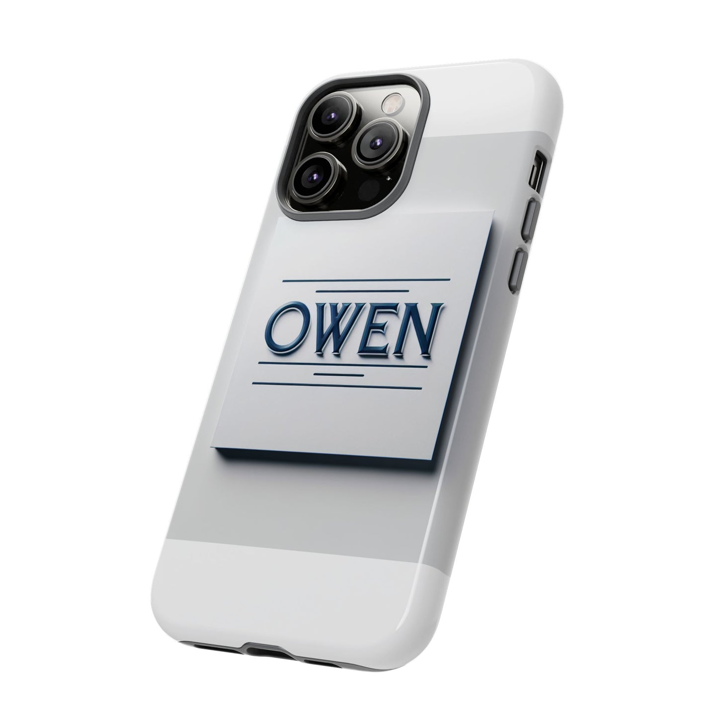 personalised 3d wrap protective phone case in elegant white and blue design for stylish protection compatible with iphone 13, 14, 15 & 16 – all models including pro, pro max & plus