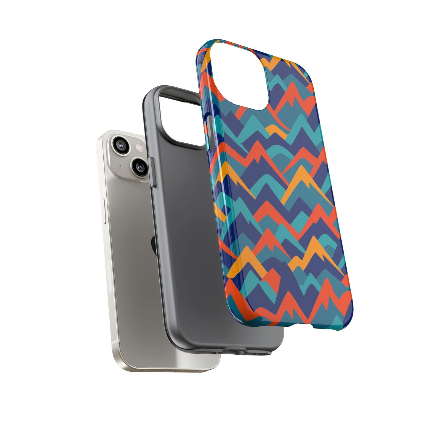 vibrant 3d mountain design protective phone case – stylish and durable cover compatible with iphone 13, 14, 15 & 16 – all models including pro, pro max & plus