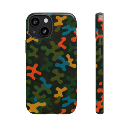 Multicolour Camouflage 3D Wrap Protective Phone Case Stylish Design for Men and Women Stylish Protection Compatible with iPhone 13, 14, 15 & 16 – all models including Pro, Pro Max & Plus