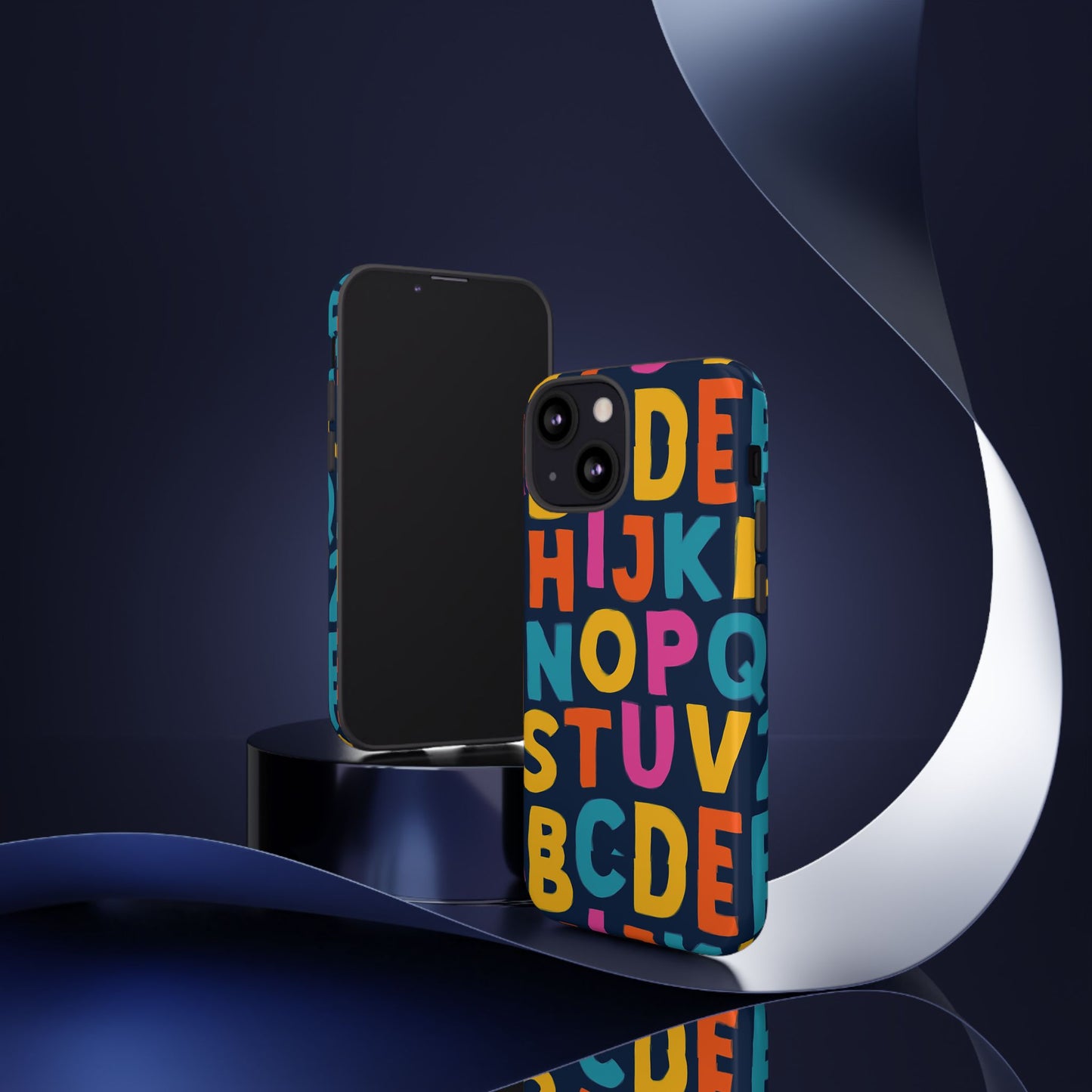 multicolour alphabet 3d wrap protective phone case for unique style and playful expression compatible with iphone 13, 14, 15 & 16 – all models including pro, pro max & plus