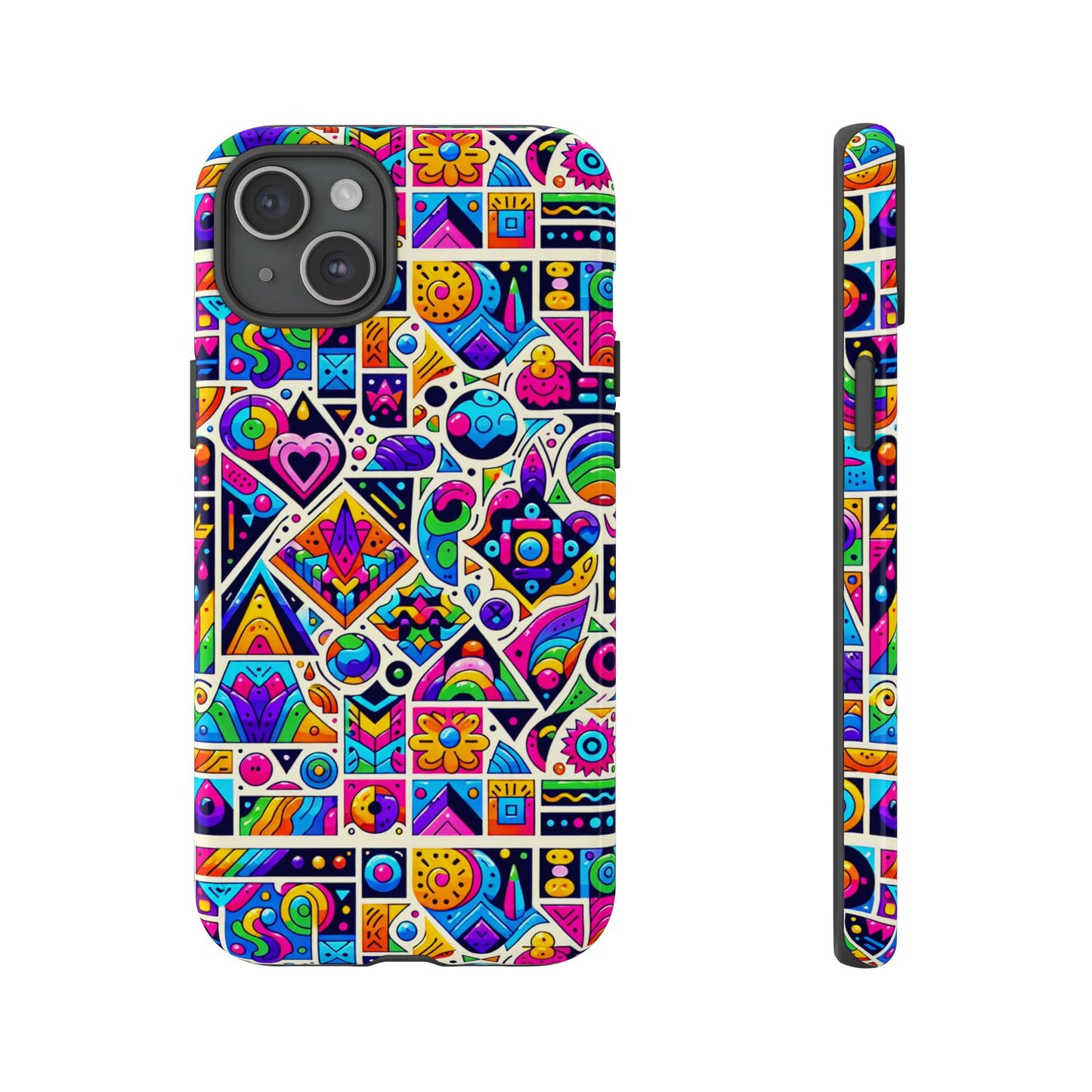 pattern image 4 vibrant anime retro shockproof phone case for men women