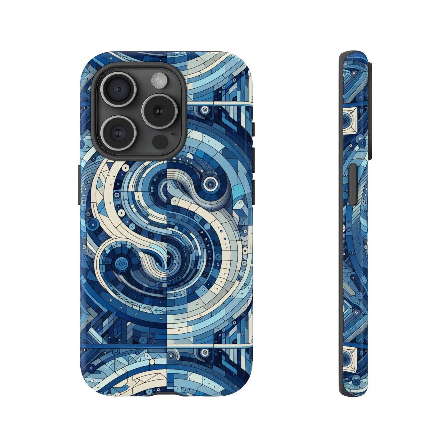 blue alphabet s phone case for samsung and iphone shockproof protective cover with 3d wrap design and vibrant print