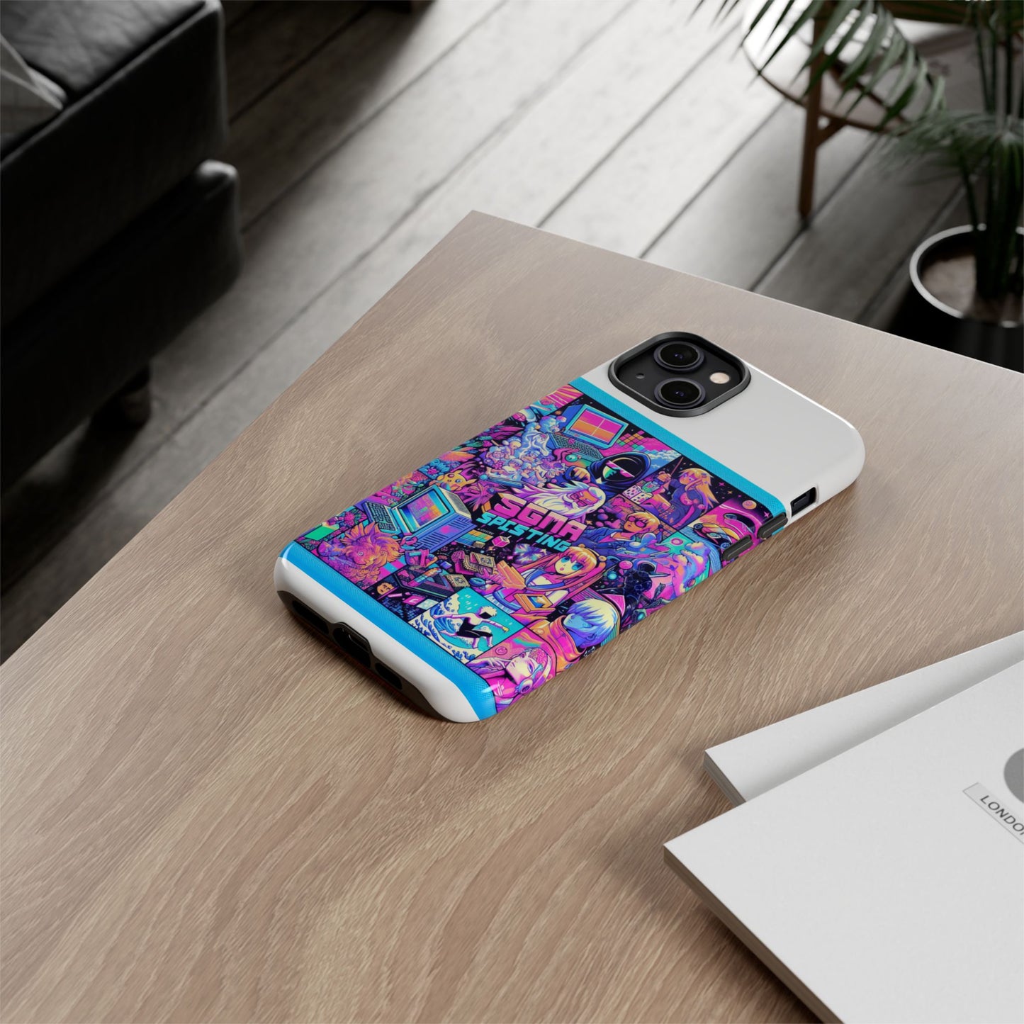 sigma sprinting vibrant protective phone case for smartphones, 3d wrap design with uv protection, durable shock absorbent material, ideal gift for anime and comic lovers