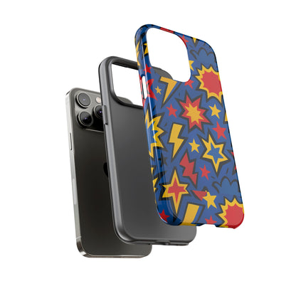 Vibrant 3D Superhero Design Protective Phone Case for Fun Retro Style and Unique Expression Compatible with iPhone 13, 14, 15 & 16 – All Models Including Pro, Pro Max & Plus