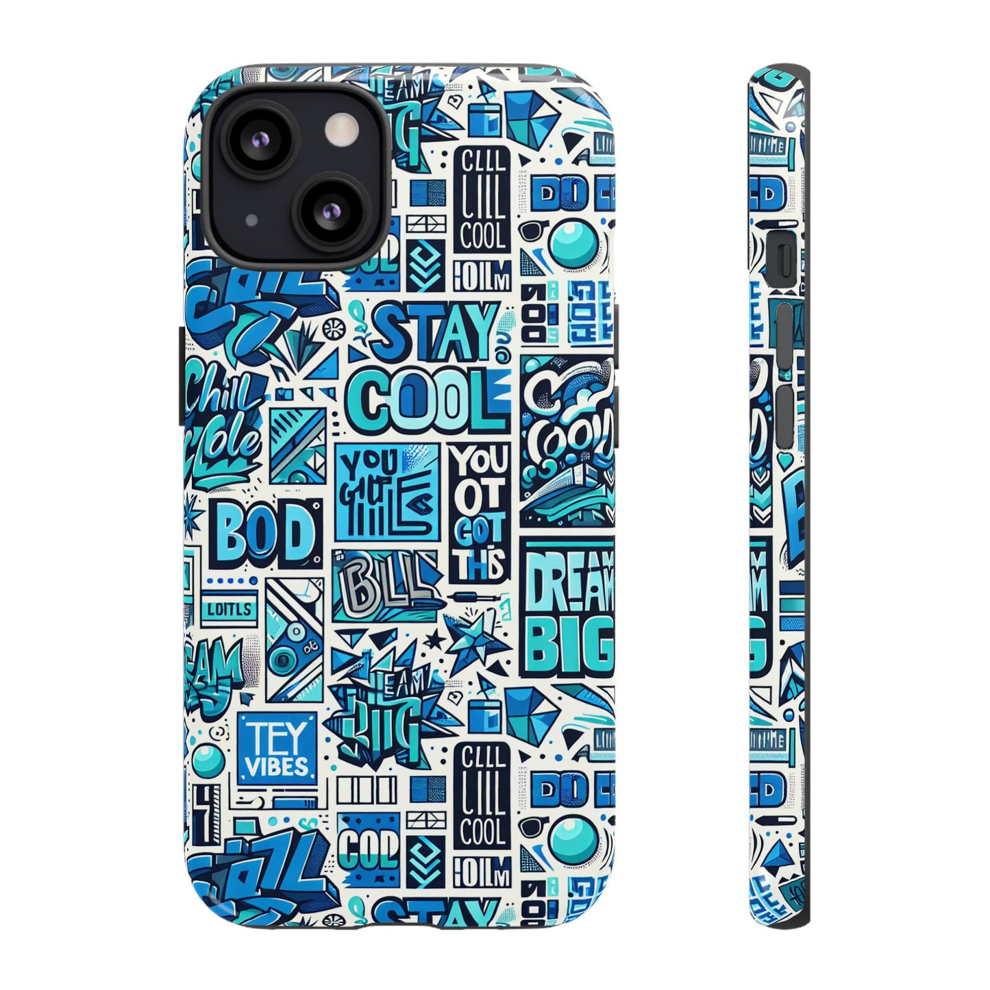 blue pattern image 10 phone case for men women shockproof protective cover with 3d wrap design and uv protection
