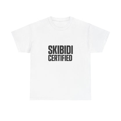 Unisex Heavy Cotton Tee - SKIBIDI CERTIFIED Graphic T-Shirt for Trendsetters, Casual Comfort Top for Everyday Wear