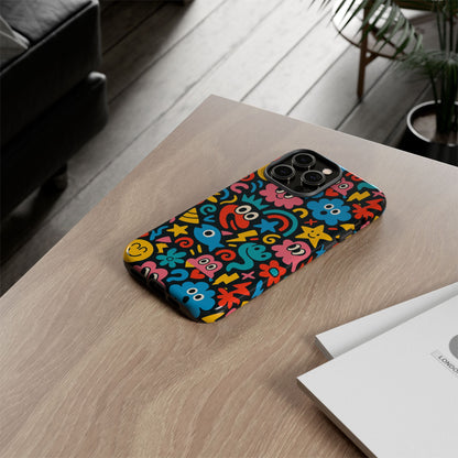 Vibrant Cartoon Protective Phone Case with 3D Wrap Design for Creative Expression – Compatible with iPhone 13, 14, 15 & 16 – All Models Including Pro, Pro Max & Plus