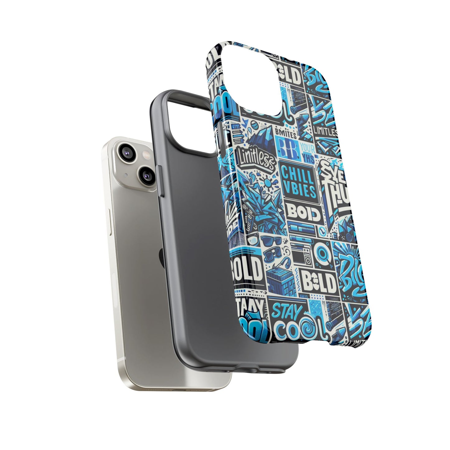 blue pattern image 9 phone case for smartphone protection with 3d wrap design and shock absorption in glossy or matte finish