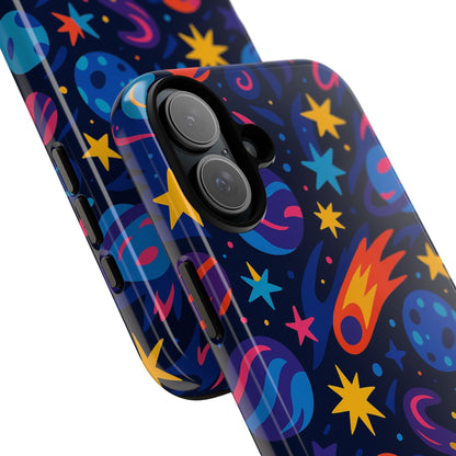 Vibrant 3D Space Design Protective Phone Case for Stylish Protection and Self-Expression Compatible with iPhone 13, 14, 15 & 16 – all models including Pro, Pro Max & Plus