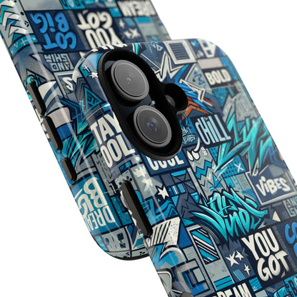Vibrant 3D Wrap Protective Phone Case in Blue with Playful Graphic Design for Stylish Protection – Compatible with iPhone 13, 14, 15 & 16 – All Models Including Pro, Pro Max & Plus