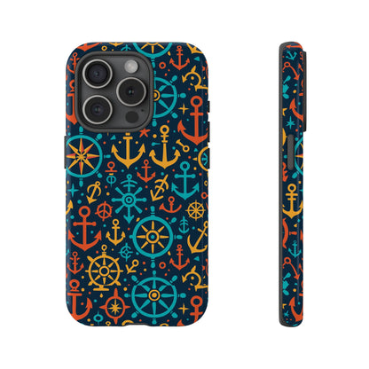 Vibrant Nautical Pattern Phone Case for Stylish Protection – Bold Accessory for iPhone 13, 14, 15 & 16 – All Models Including Pro, Pro Max & Plus