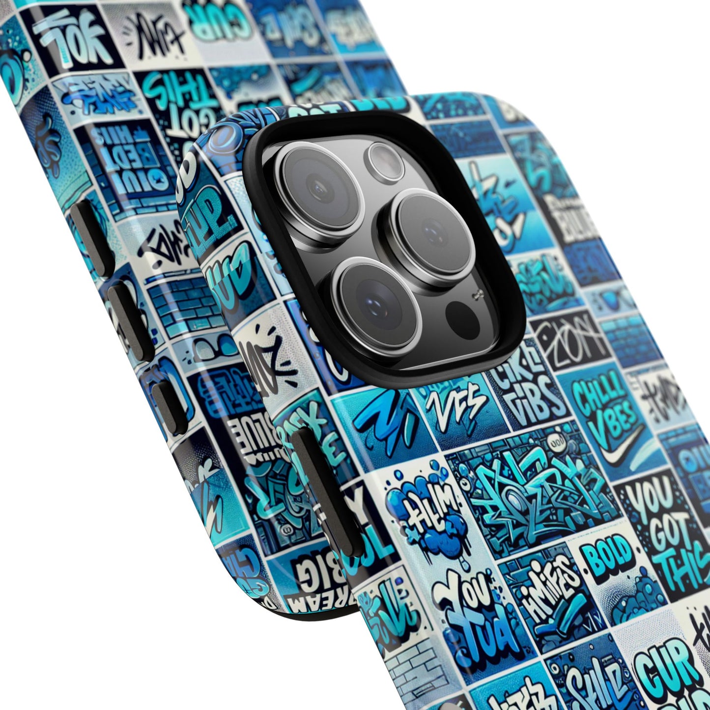 vibrant blue 3d wrap protective phone case featuring retro alphabet design for stylish smartphone protection compatible with iphone 13, 14, 15 & 16 – all models including pro, pro max & plus
