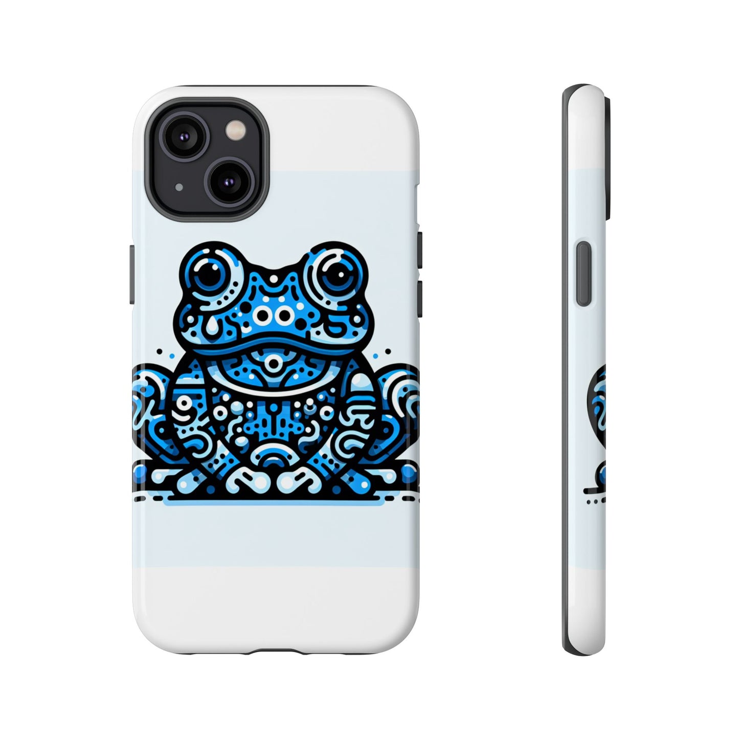 vibrant 3d blue animal print protective phone case for bold individuals – stylish protection compatible with iphone 13, 14, 15 & 16 – all models including pro, pro max & plus