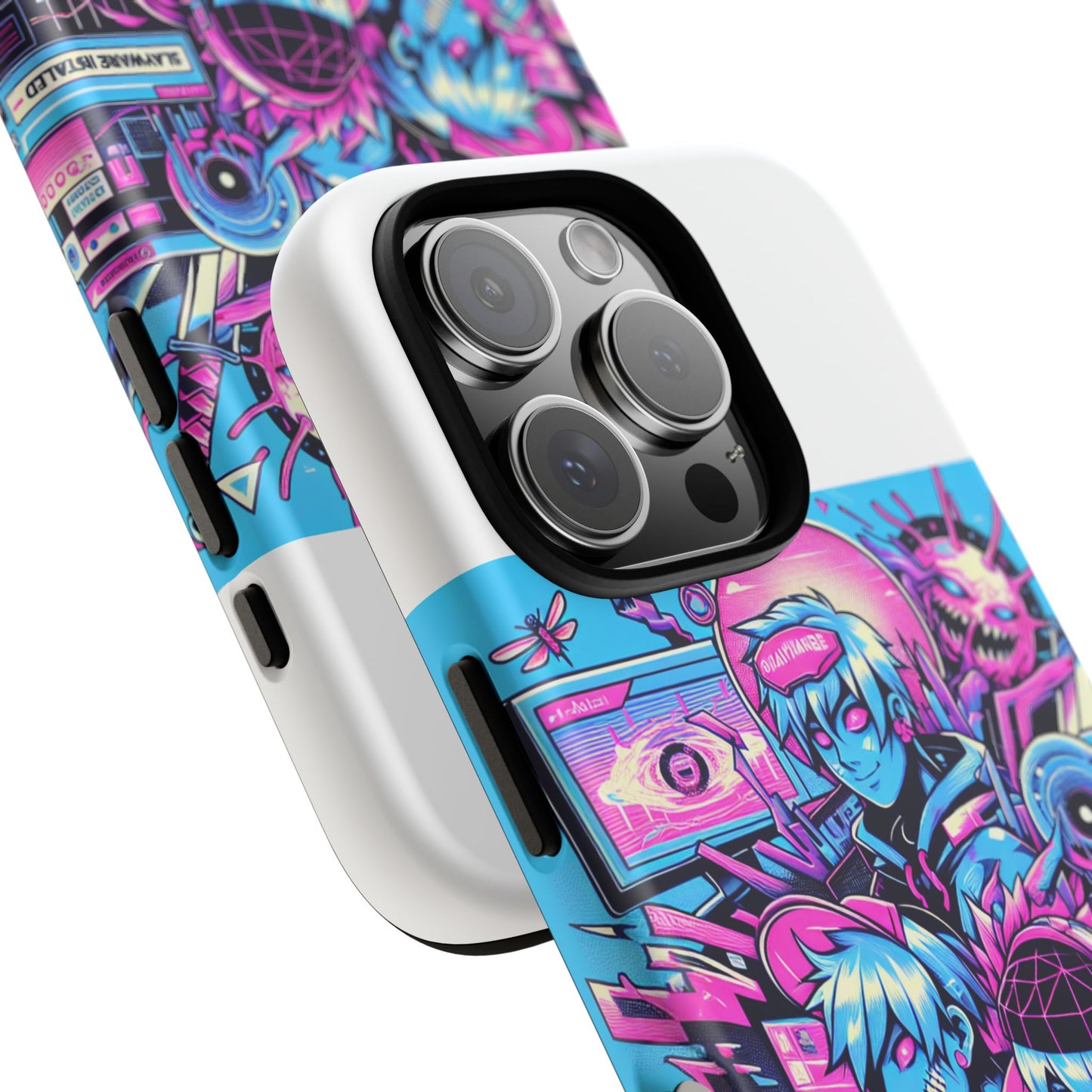 slayware installed protective phone case with 3d wrap design for anime and comic culture lovers