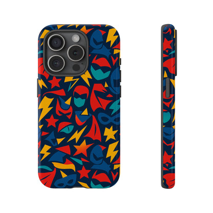 Vibrant Superhero Protective Phone Case with 3D Wrap Design – Stylish Unisex Protection for Smartphones Compatible with iPhone 13, 14, 15 & 16 – All Models Including Pro, Pro Max & Plus