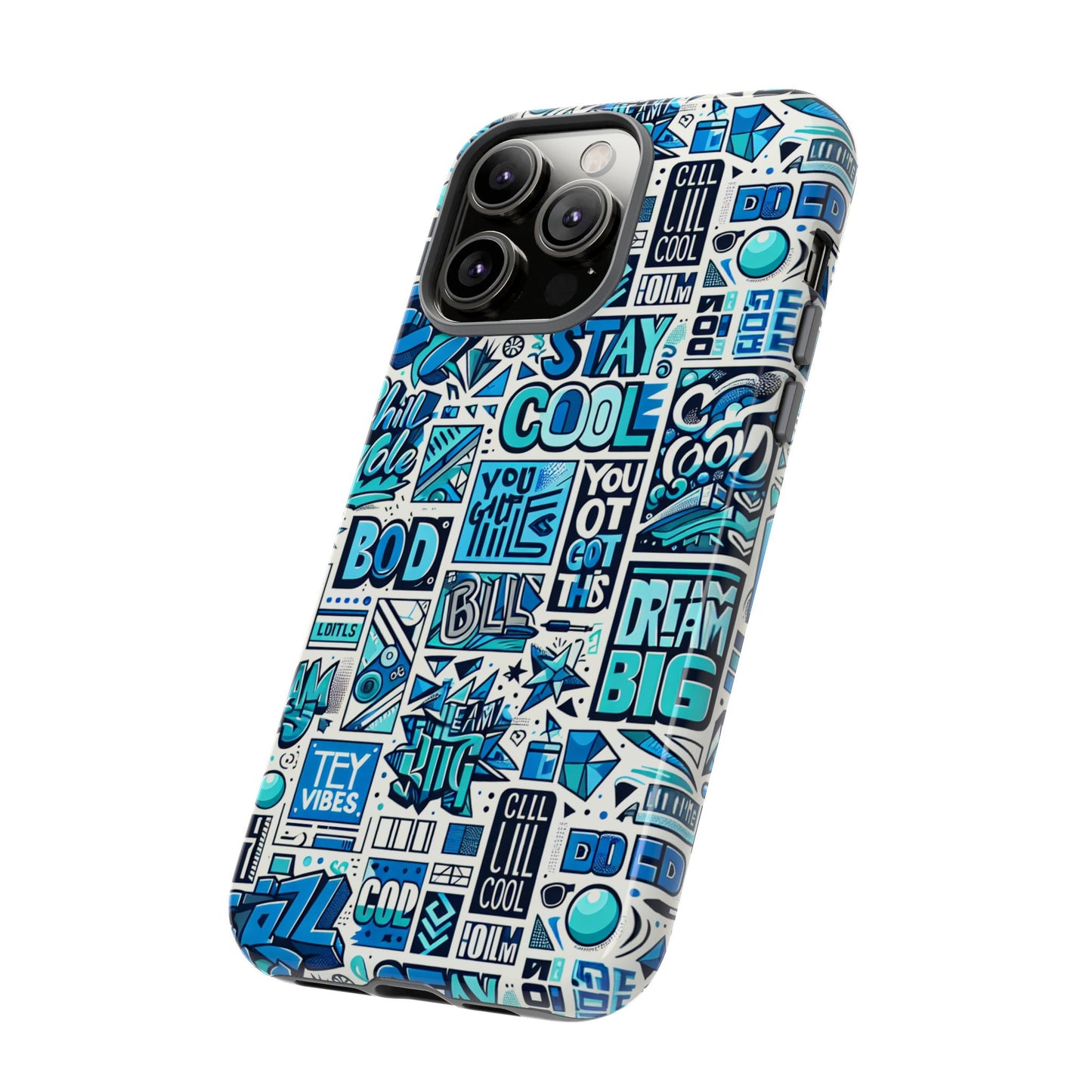 vibrant 3d protective phone case in blue alphabet design for trendy accessories stylish protection compatible with iphone 13, 14, 15 & 16 – all models including pro, pro max & plus
