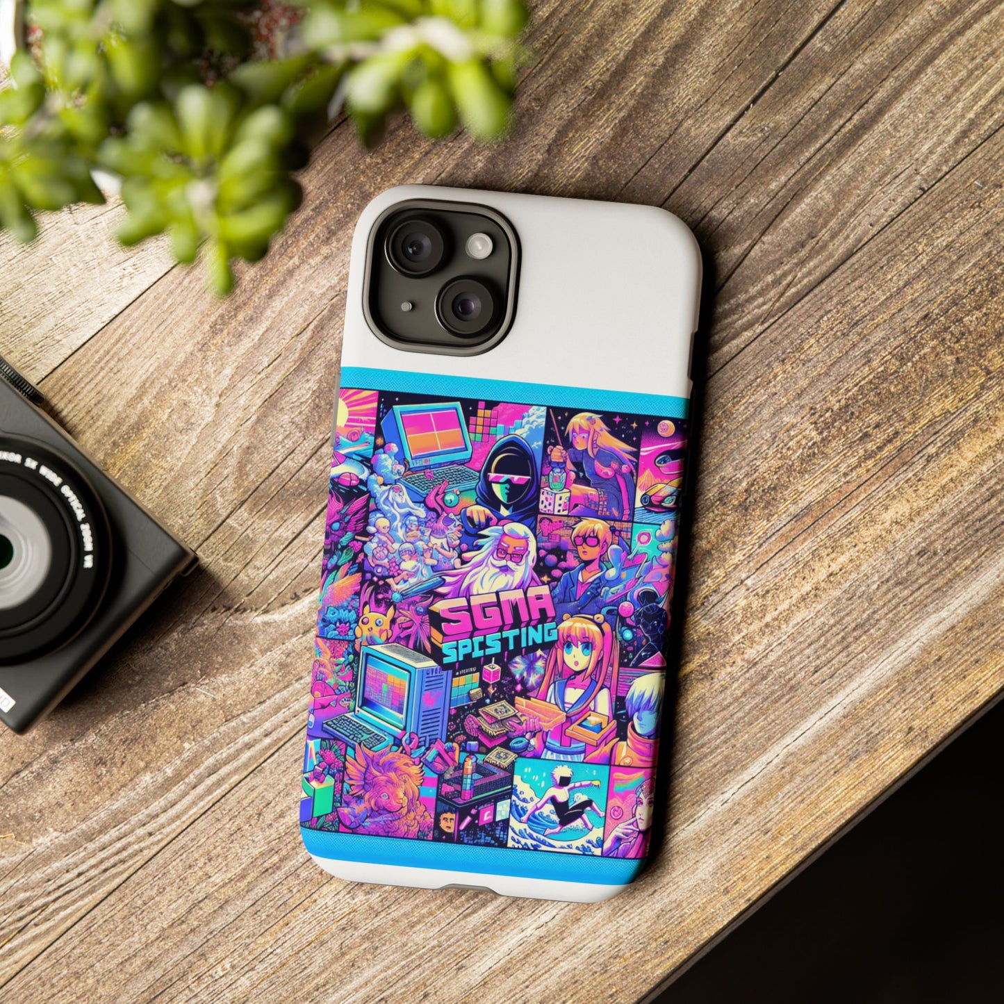sigma sprinting vibrant protective phone case for smartphones, 3d wrap design with uv protection, durable shock absorbent material, ideal gift for anime and comic lovers