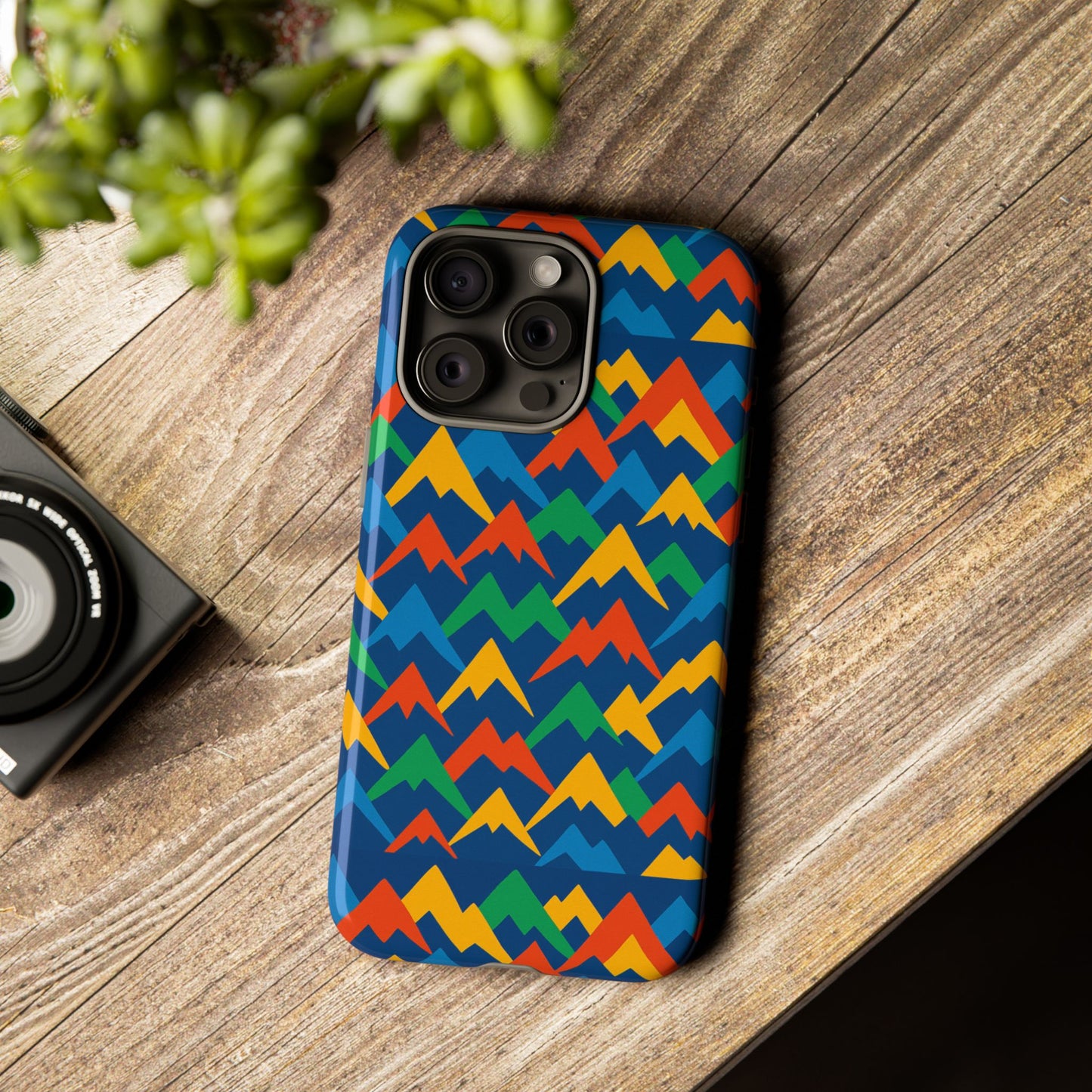vibrant 3d mountain design phone case for stylish protection – unique accessory compatible with iphone 13, 14, 15 & 16 – all models including pro, pro max & plus