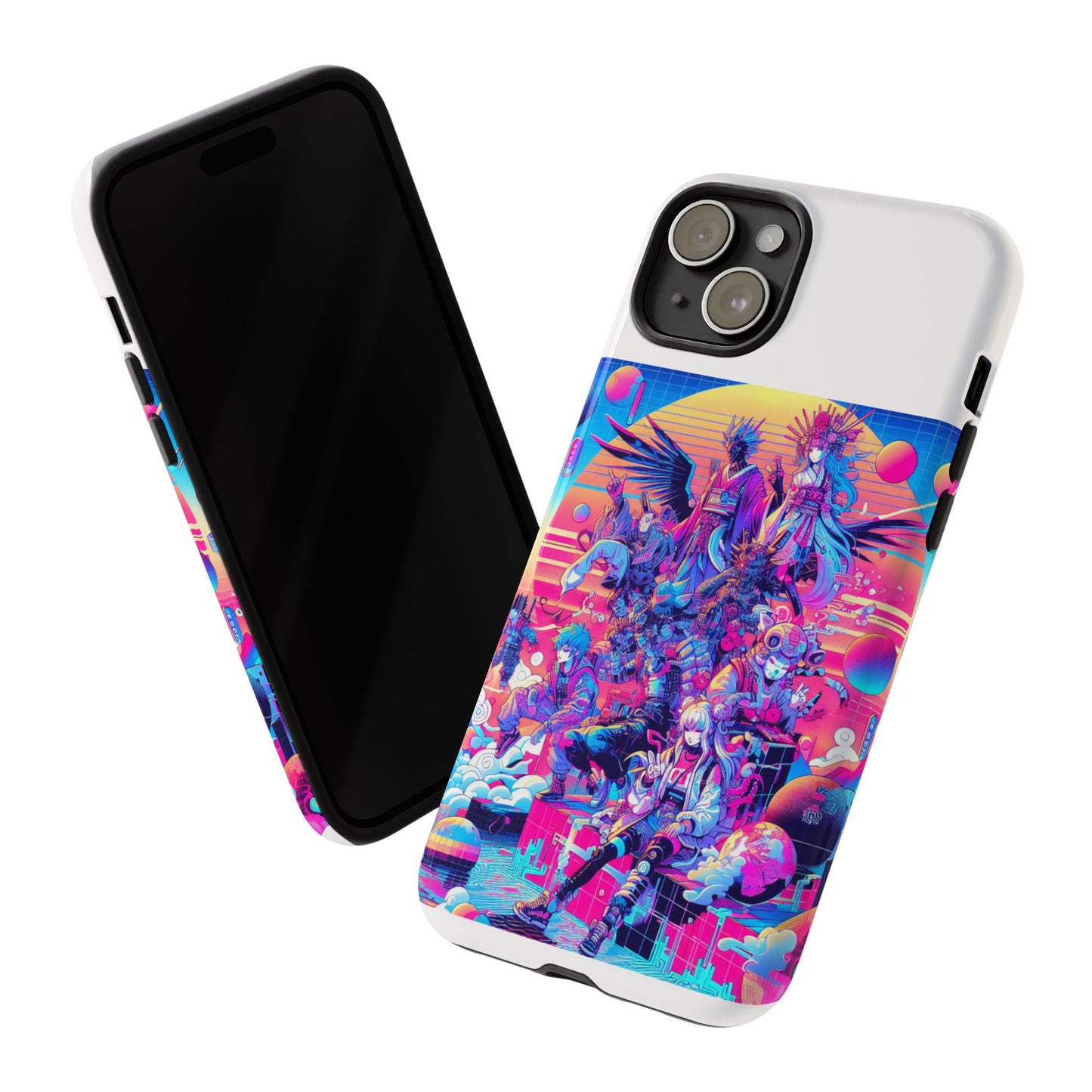 zero npc energy vibrant 3d protective phone case for anime lovers