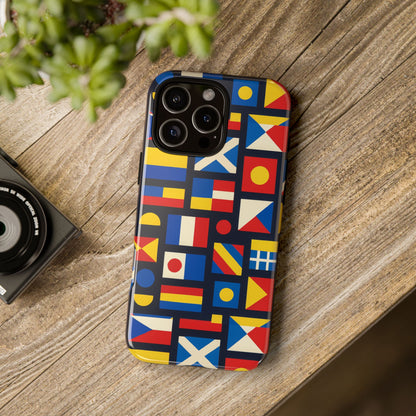 Multicolour Geometric Protective Phone Case for Smartphones, Stylish Protection and Unique Design, Compatible with iPhone 13, 14, 15 & 16 – all models including Pro, Pro Max & Plus