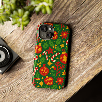 Vibrant Christmas Themed 3D Wrap Phone Case for Smartphones - Fun Holiday Accessory for Self-Expression Compatible with iPhone 13, 14, 15 & 16 – all models including Pro, Pro Max & Plus
