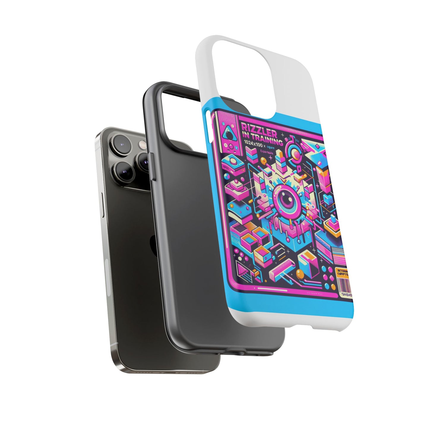 rizzler in training 3d wrap protective phone case for anime lovers
