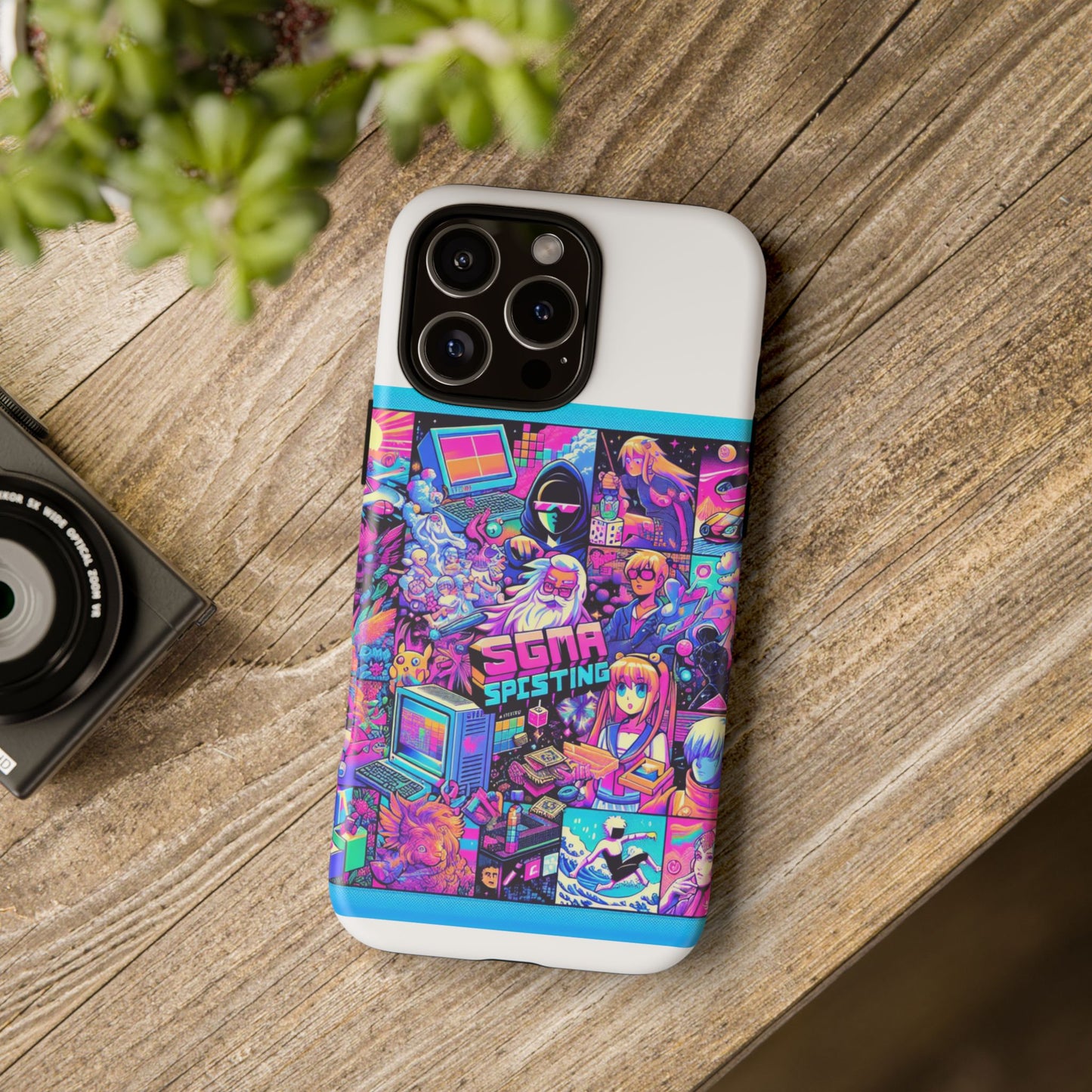 sigma sprinting vibrant protective phone case for smartphones, 3d wrap design with uv protection, durable shock absorbent material, ideal gift for anime and comic lovers