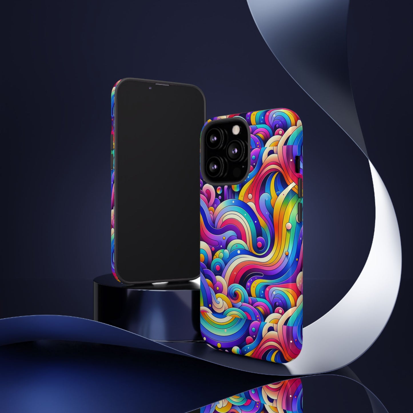 pattern image 4 vibrant shockproof phone case for anime and comic fans - colourful abstract design compatible with iphone 13, 14, 15 & 16 – all models including pro, pro max & plus