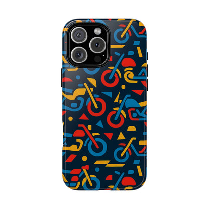 Multicolour Motorcycle Phone Case – Vibrant Art Design for Stylish Protection – Compatible with iPhone 13, 14, 15 & 16 – All Models Including Pro, Pro Max & Plus